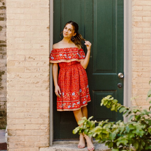 Off Shoulder Boho Floral Swing Mini Dress Summer Strapless Pleated Short Dress - Picture 1 of 4